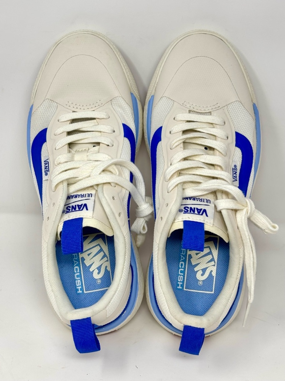 Vans UltraRange EXO Sneakers True Blue Marshmallow White Lace Up Shoes Size 6.5 - Picture 8 of 9
